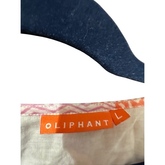 Oliphant Women's Pink Striped Print Long Tiered Tassel Maxi Dress Size Large - Picture 3 of 6